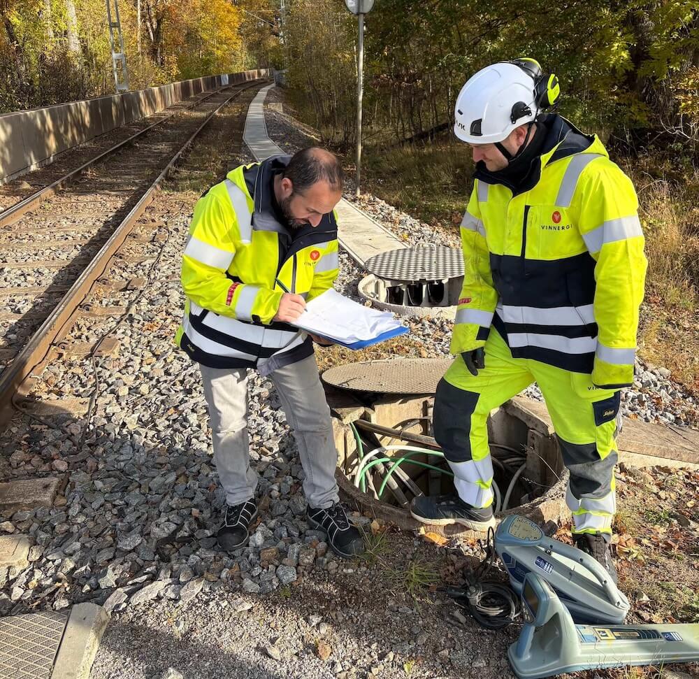 Kabelutsättning vid Saltsjöbanan järnvägsprojekt