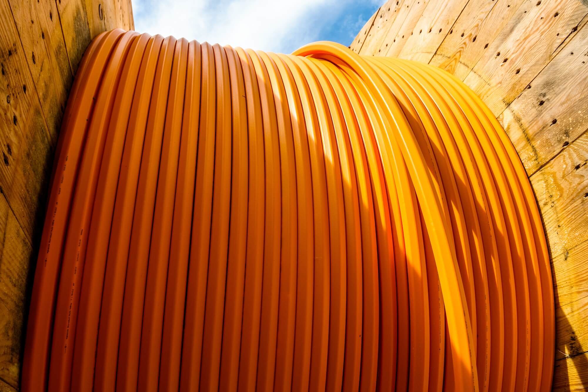Fiberkabel för bredbandsinstallation