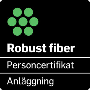 Robust Fiber personcertifikat för fiberanläggning, Vinnergi